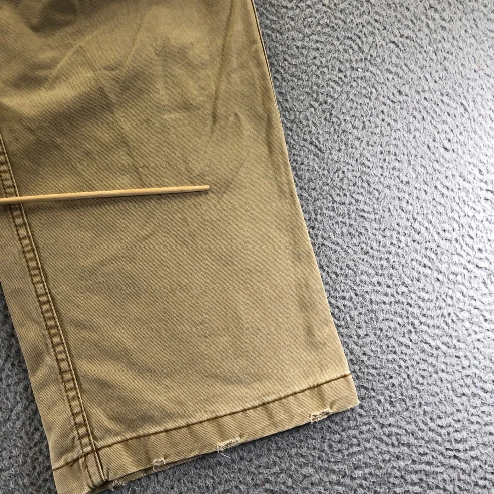 Vtg Aeropostale Pant Men 34x32 Khaki Baggy Y2K Skater Wide Leg Distressed Grunge